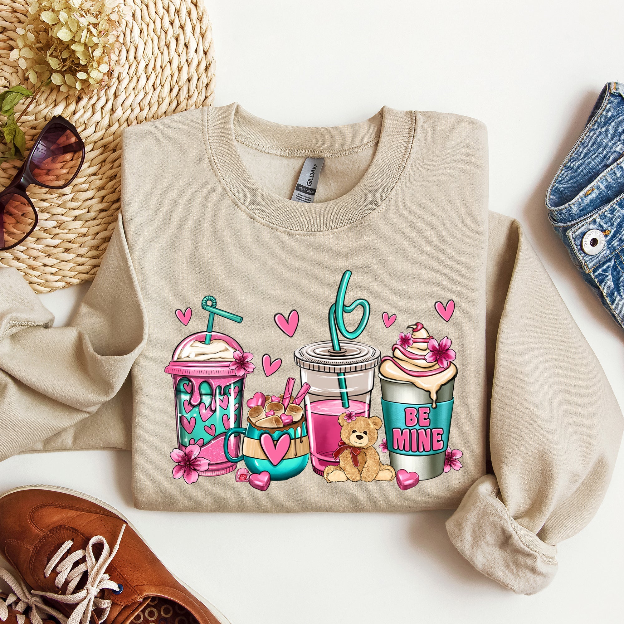 Valentine's Coffee Lover Cozy Valentine's Day Edition Premium Fleece Comfort Fit Sweatshirt