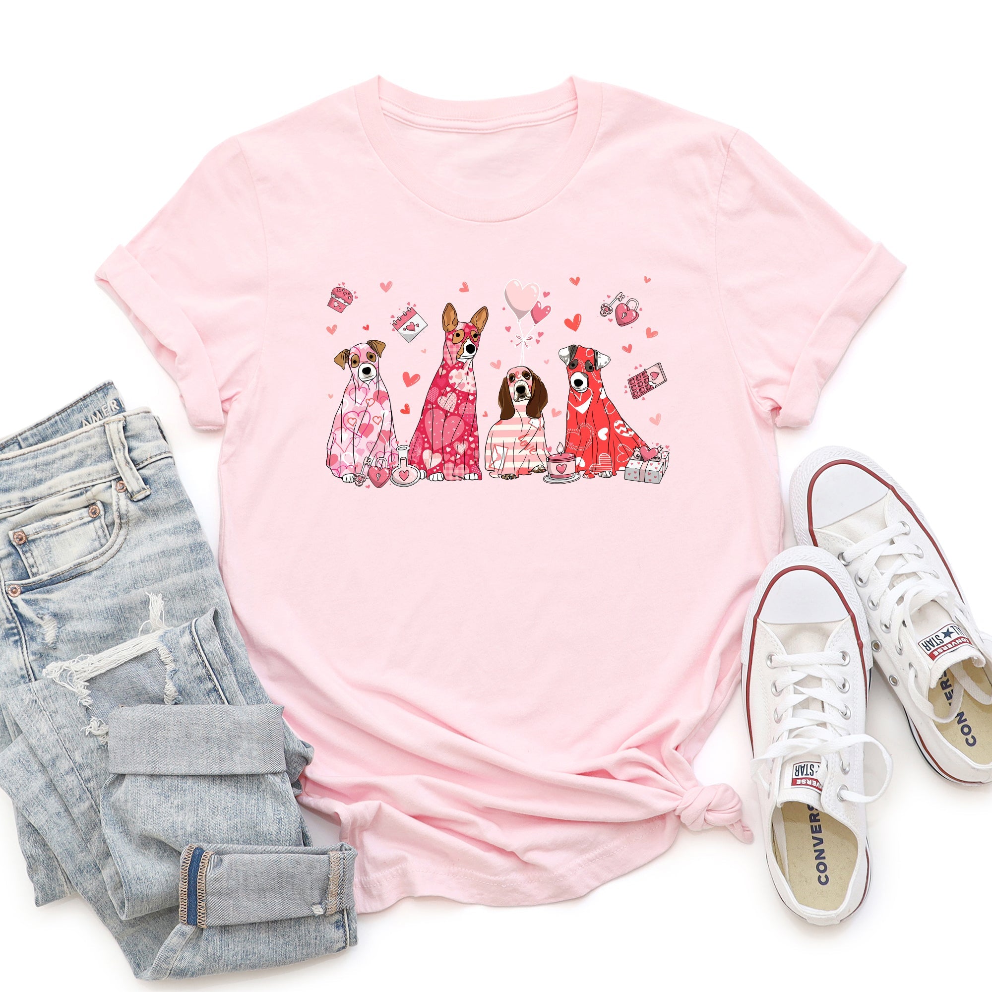 Valentine Ghost Dogs Graphic Tee