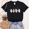 Valentine Ghosts And Love Romantic Night Sky Haunting Artwork With Velvet Soft Feel Graphic Tee