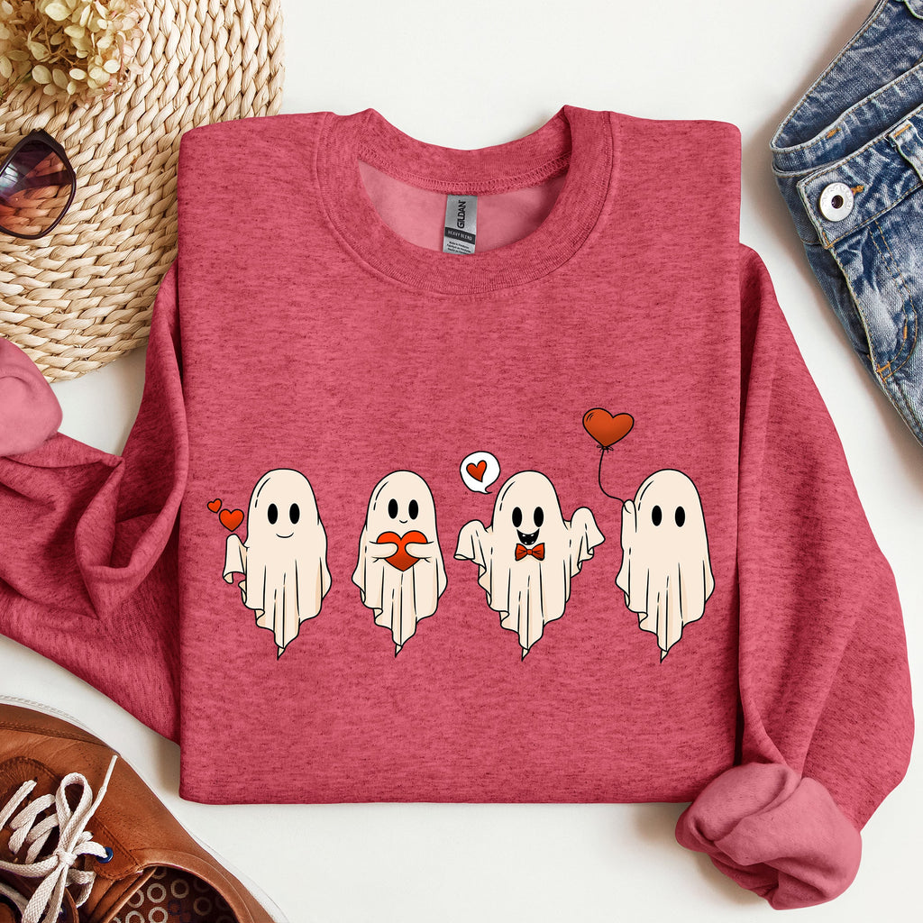 Valentine Ghosts, Love Graphic Artwork Limited Edition For Valentine's Day Sweatshirt