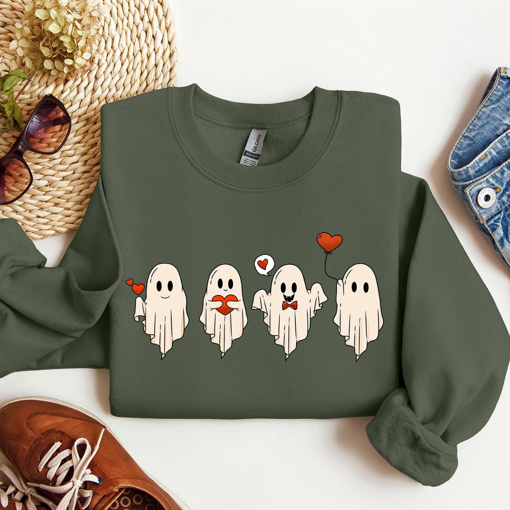 Valentine Ghosts, Love Graphic Artwork Limited Edition For Valentine's Day Sweatshirt