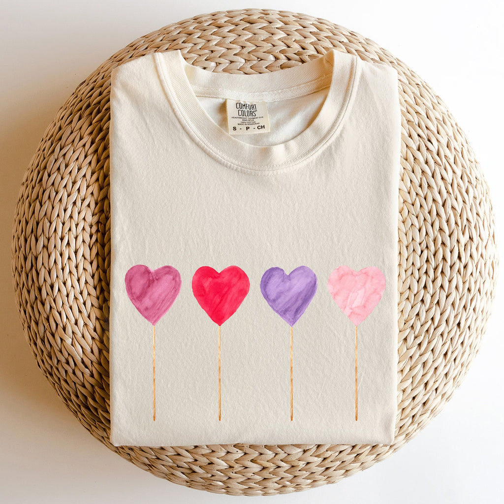Watercolor Lollipops Candy Sweets Suckers Valentine's Day Edition Comfort Colors Tee