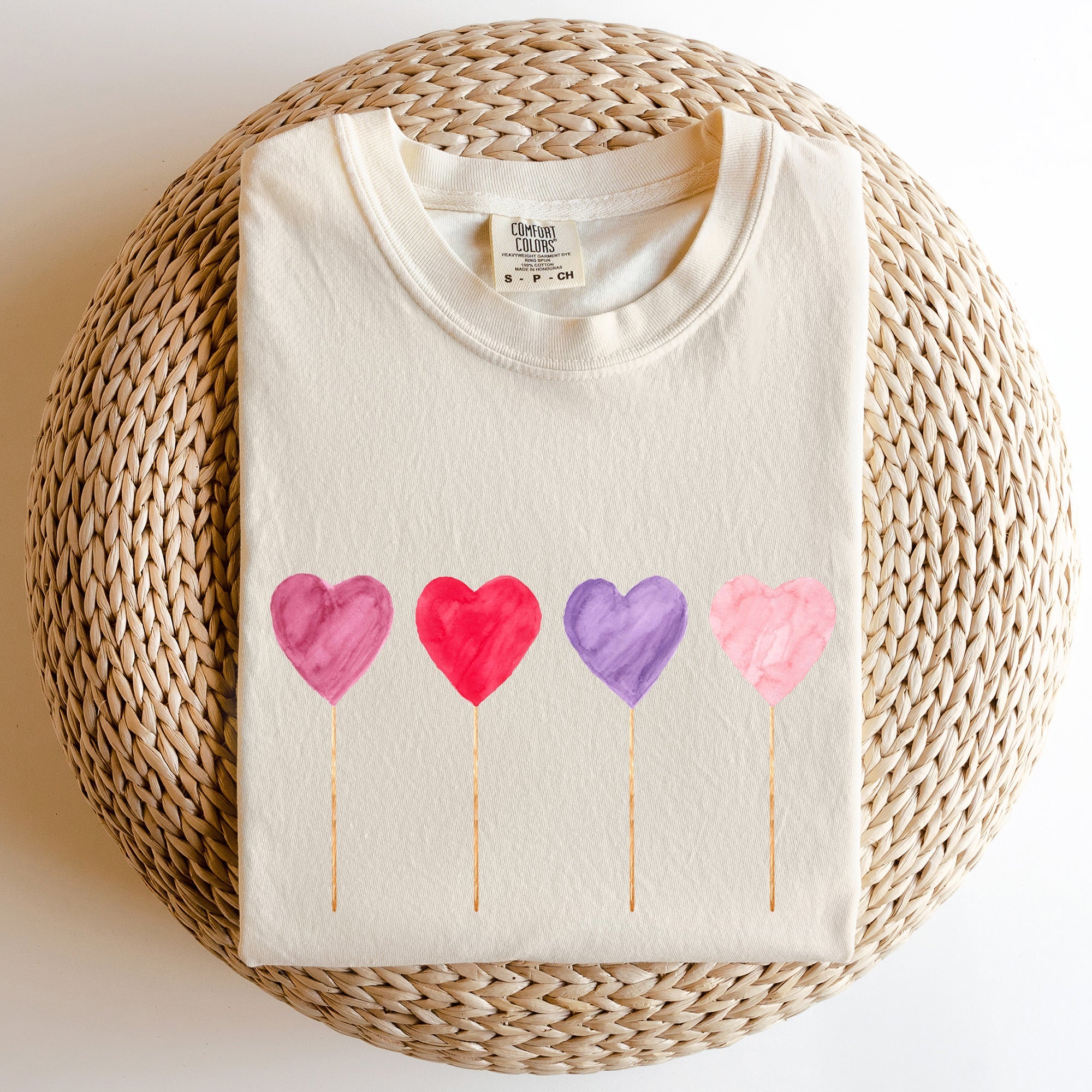 Watercolor Lollipops Candy Sweets Suckers Valentine's Day Edition Comfort Colors Tee