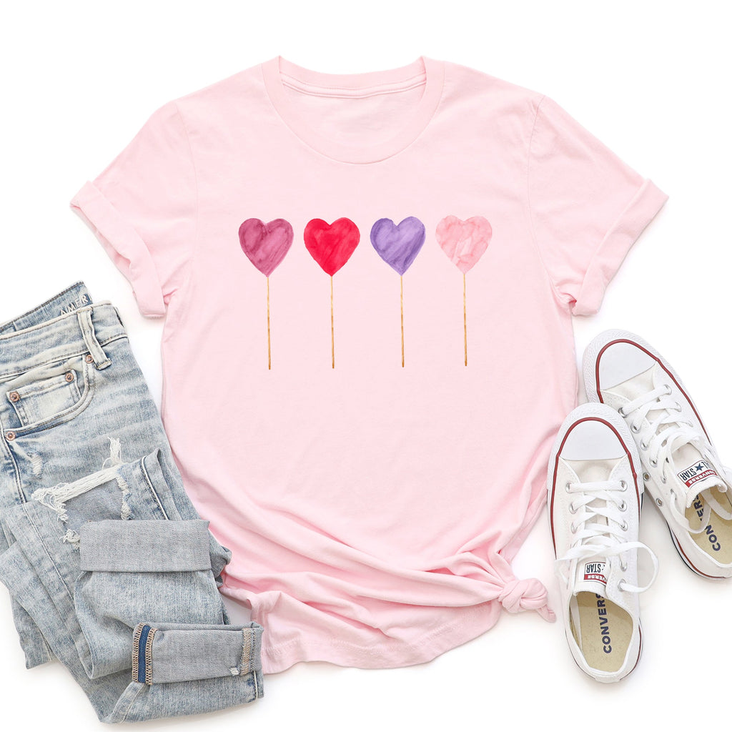 Watercolor Lollipops Candy Sweets Suckers Valentine's Day Edition Limited Graphic Tee