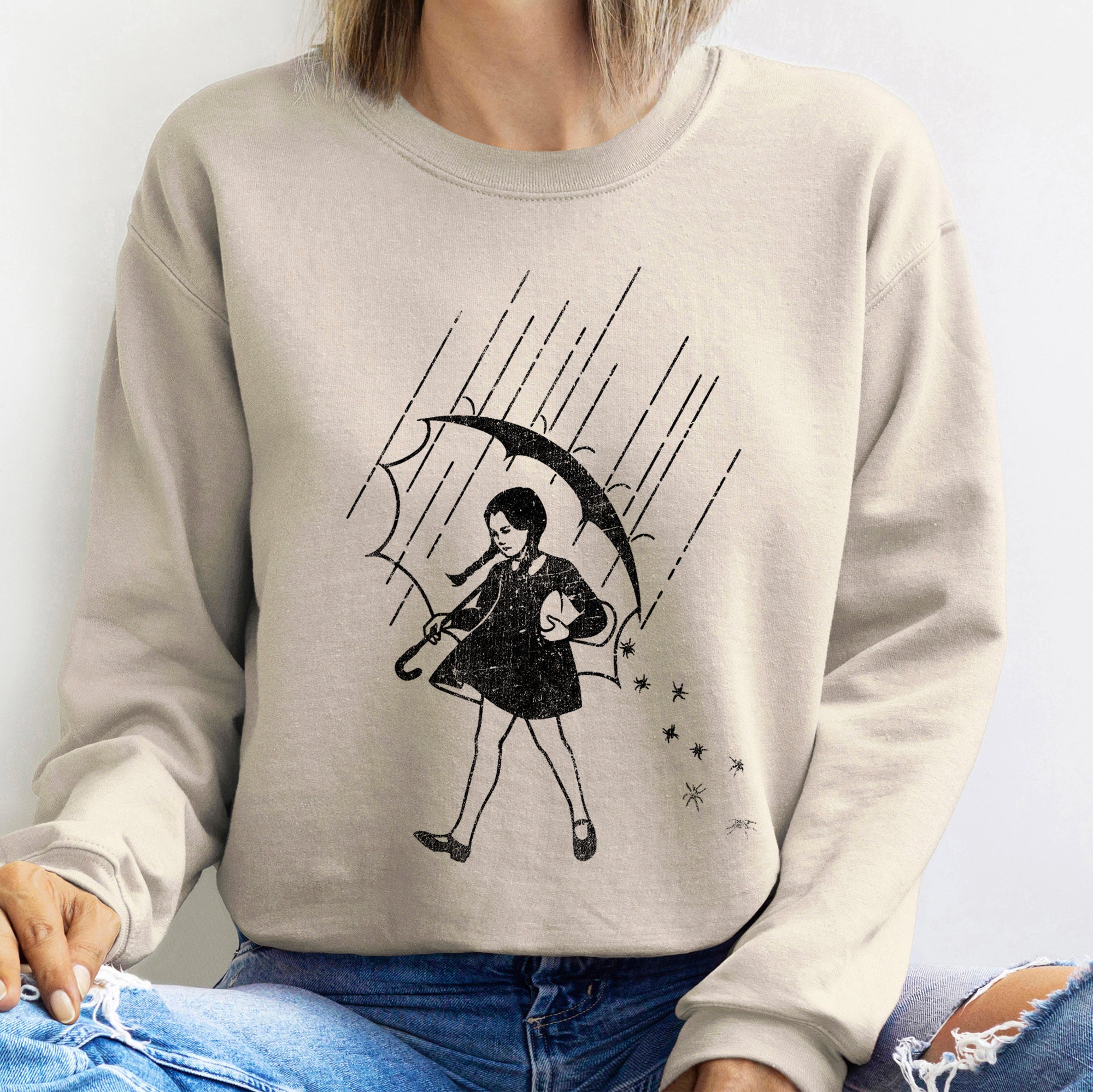 Wednesday Salty Halloween Vintage Cozy Classic Nightfall Edition Premium Sweatshirt