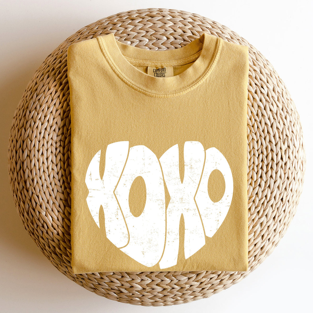 Retro XOXO Heart Vintage Love For Valentine's Day And Everyday Wear Comfort Colors Tee