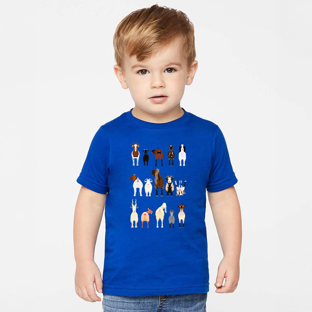 Goat Lovers Farm Animal Illustration Breeds Kids Edition Charming Farmyard Scene Print Comfort Colors Tee